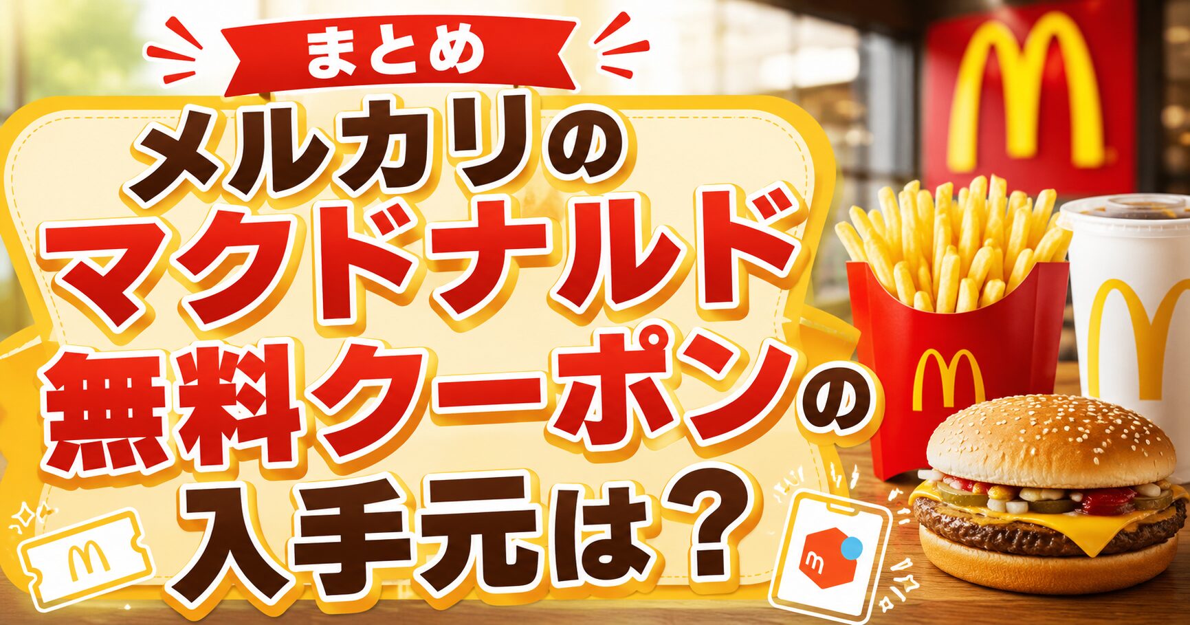 【不思議だ！】メルカリに見る”マクドナルドの無料券”ってどうやって手に入れるの？