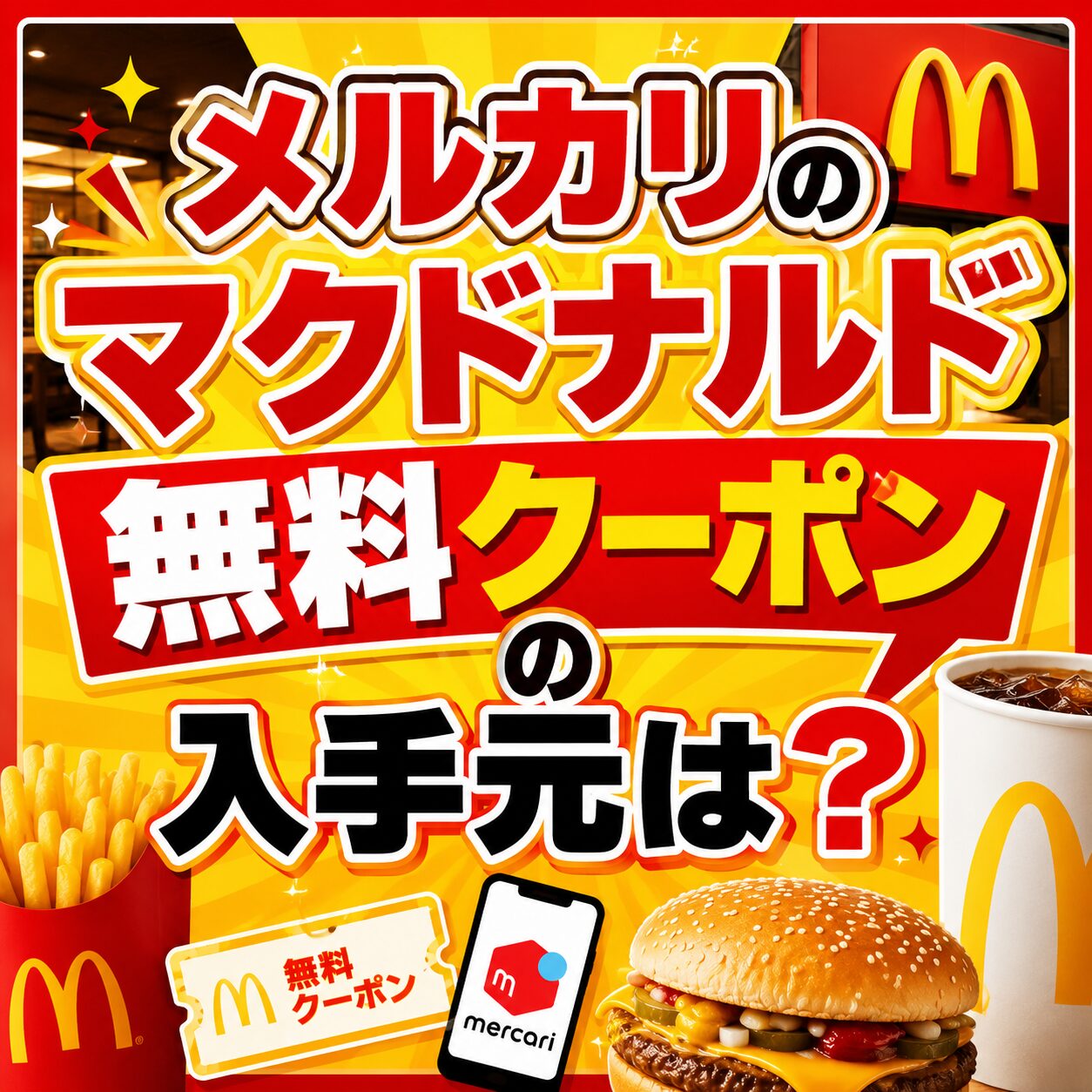【不思議だ！】メルカリに見る”マクドナルドの無料券”ってどうやって手に入れるの？